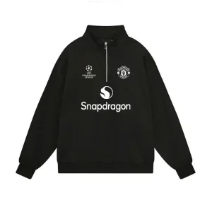 [CTRU-MU] Mẫu 2 Áo Nỉ Cổ Zip Logo CLB Manchester – Nỉ 2 da dày dặn, ấm áp