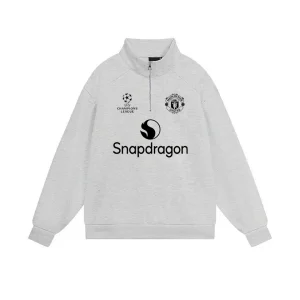 [CTRU-MU] Mẫu 2 Áo Nỉ Cổ Zip Logo CLB Manchester – Nỉ 2 da dày dặn, ấm áp